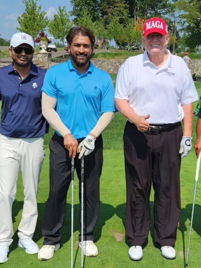 Trump vs Dhoni: Dhoni seen playing golf in America