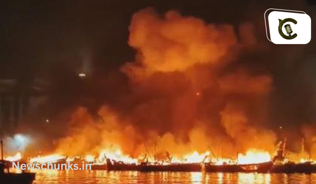 Visakhapatnam fishing harbor Fire accident: विशाखापत्तनम बंदरगाह में लगी भयानक आग, 40 नावें जलकर हुई खाक, करीब 30 करोड़ का नुकसान