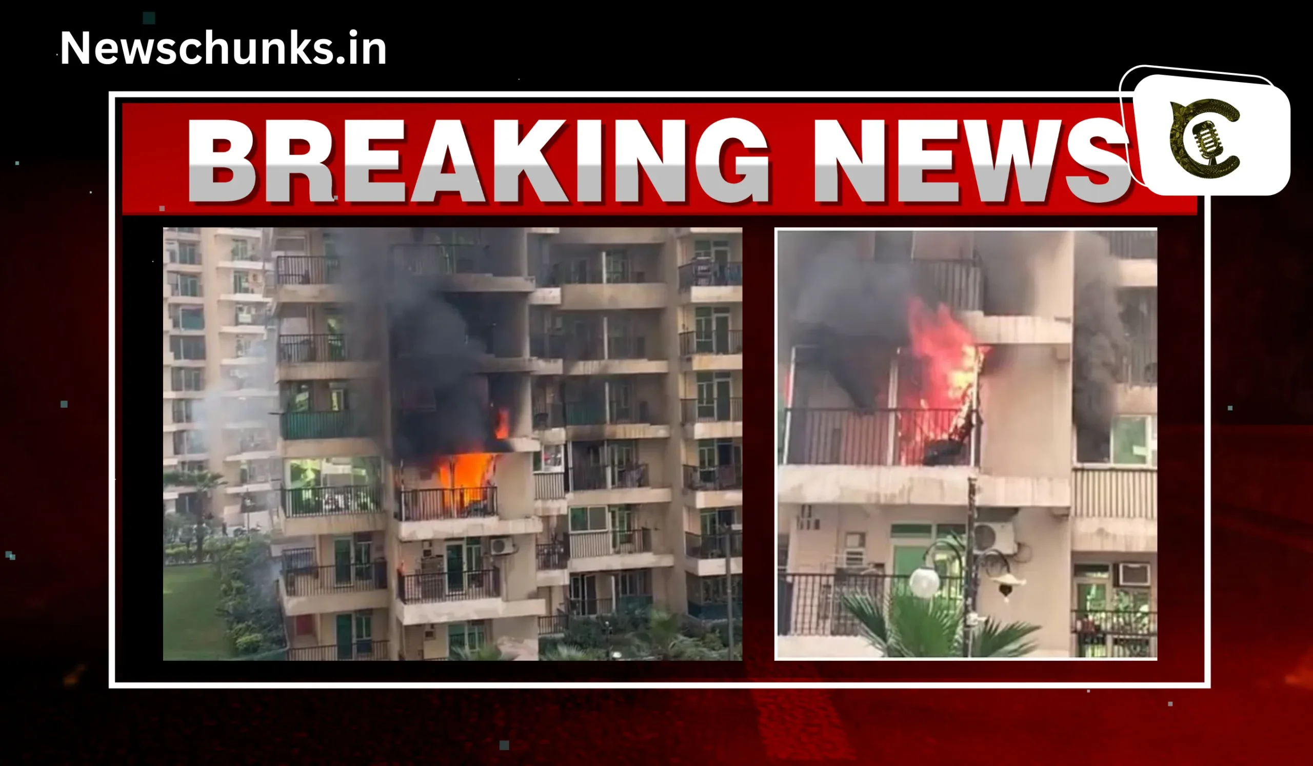 Massive fire breaks out in Gaur City: गौर सिटी के 16th एवेन्यू में लगी भीषण आग, कई लोग फंसे, रेस्क्यू ऑपरेशन जारी